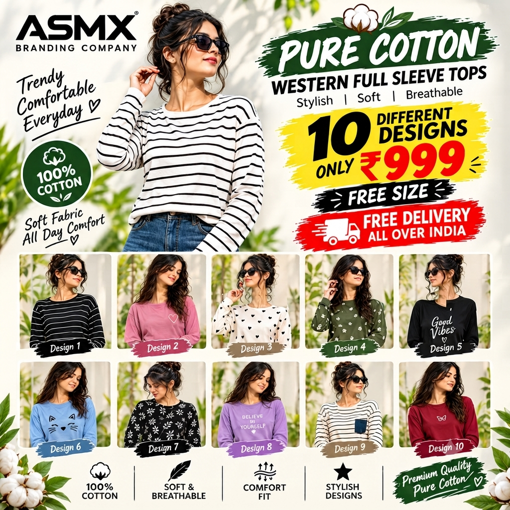 Women’s Full Sleeve Tops Combo 10